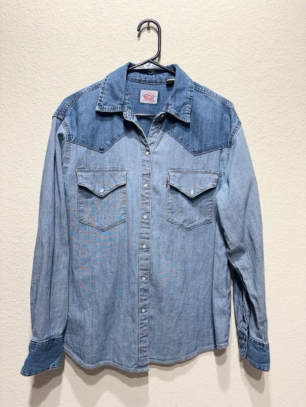 Levi’s Two Tone Western Snap Shirt Medium Vintage Rare